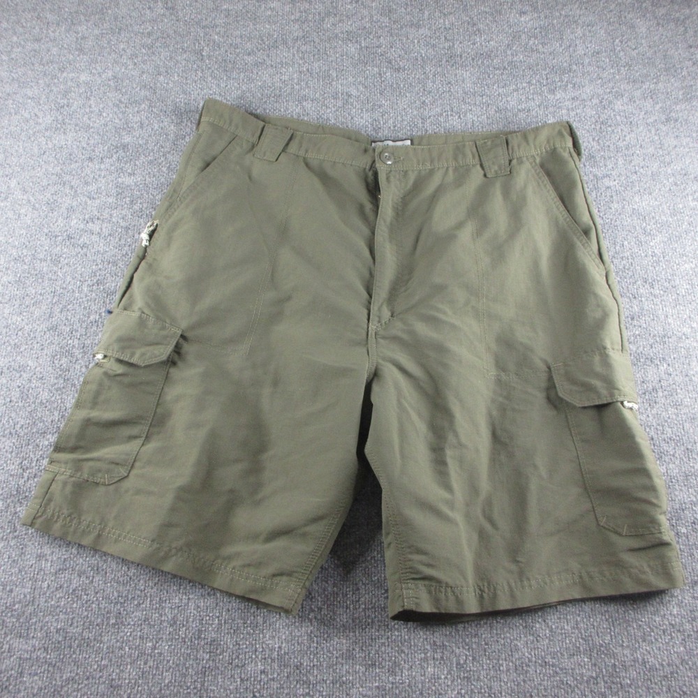 Wrangler ATG All Terrain Gear Cargo Shorts Mens 40 Green 10" Inseam Nylon Hiking
